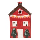 Decorazione Casa con LED Rosso Marrone 6x6x10 cm