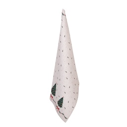[TCH42] Torchon Beige Vert Rouge 50x70 cm