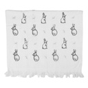 Serviette d'invité Blanc Gris 40x66 cm