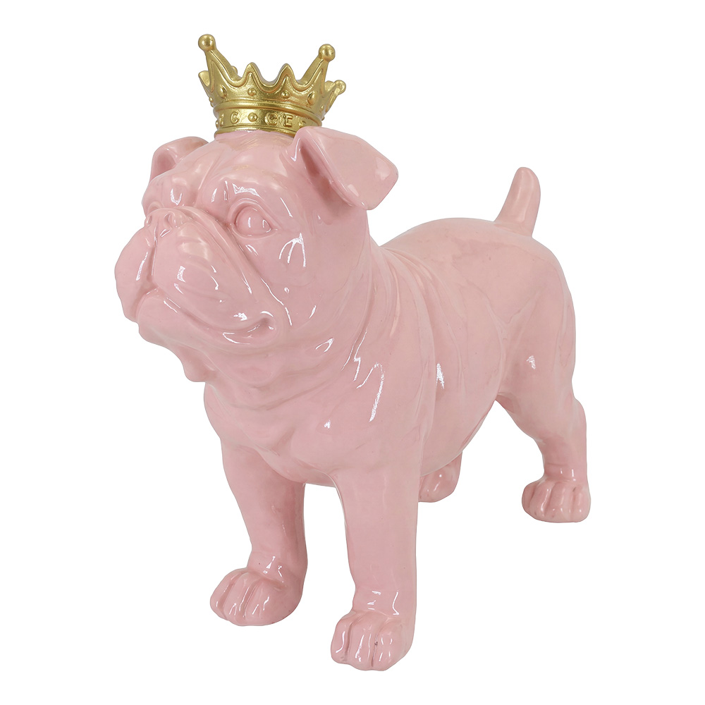 Decoration Dog Pink 35x12x26 cm