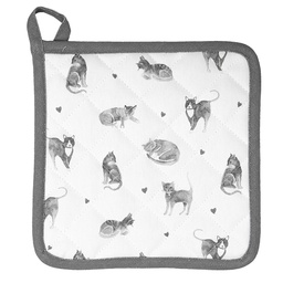 [CAK45] Pot Holder Grey, White 20x20 cm