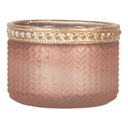 Glass Tea Light Houder Pink Ø 7x4 cm