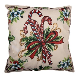 [KT021.462] Housse de coussin Beige Rouge 45x45 cm