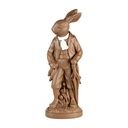 Decoration Rabbit Brown White 15x9x40 cm