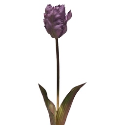 [6PL0431PA] Decorative Artificial Branch with flowers Purple Green 42 cm