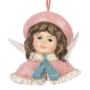 Deko Anhänger Engel Rosa Beige 8x7x7 cm