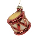Boule de Noël Rouge Couleur or Ø 4x5 cm