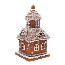 [6PR3983] Decoratie huis met LED 14x14x25 cm/ 3xAAA