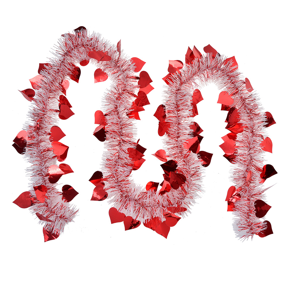 Décoration guirlande Noël Rouge Blanc 200 cm