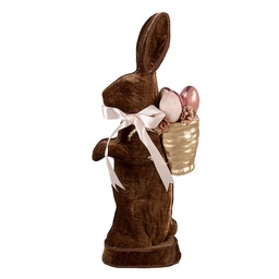 [65917] Statua Decorativa Coniglio Marrone 22x9x52 cm