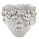 Pot de fleurs d'intérieur diriger Gris, Beige 20x18x18 cm