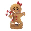 Dekoration Lebkuchenmann Braun Rot 11x5x15 cm
