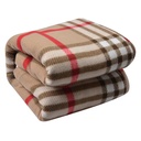 Throw Blanket Beige Red 180x200 cm