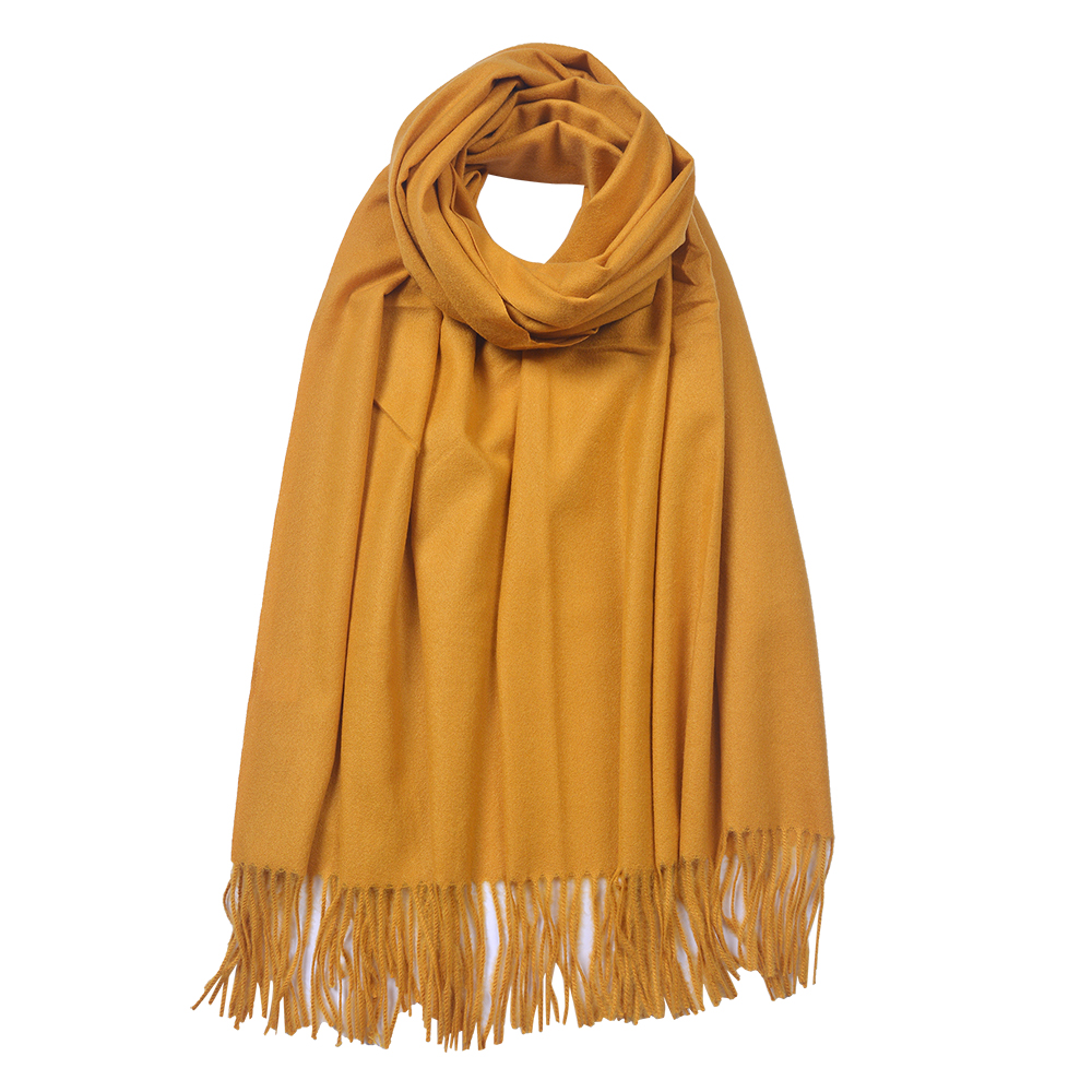 Châle d'hiver pour femmes Jaune 68x175 cm