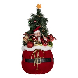 [50829] Décoration Arbre de Noël avec LED Rouge Ø 30x70 cm / 3xAA