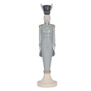 Statua Decorativa Coniglio Bianco Blu 9x9x35 cm