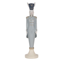 [6PR5119] Image de décoration Lapin Blanc Bleu 9x9x35 cm