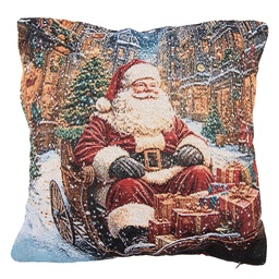 [KG023.150] Kissen gefüllt Blau Rot 44x44x4 cm