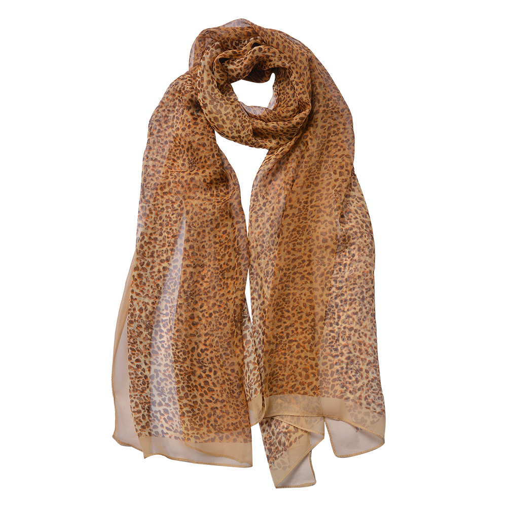 Scarf Women Print Beige 50x160 cm