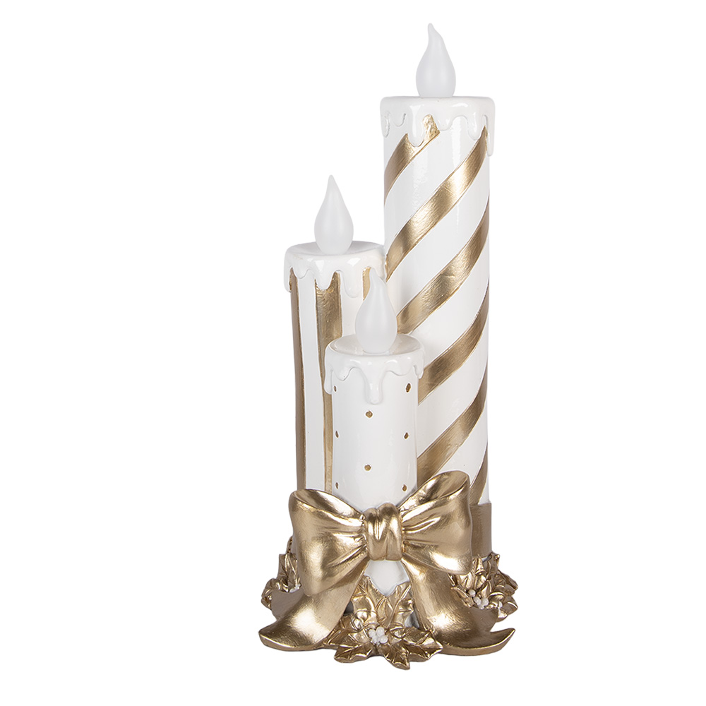 Decoratie kaars met LED 19x16x41 cm / 3xAA