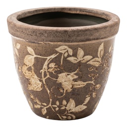 [6CE2444S] Flower Pot Inside Brown Beige Ø 13x11 cm
