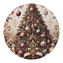 Presentation Plate Beige Green Ø 33x1 cm