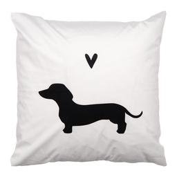 [PWS22V] Cushion filled White Black 45x45x4 cm