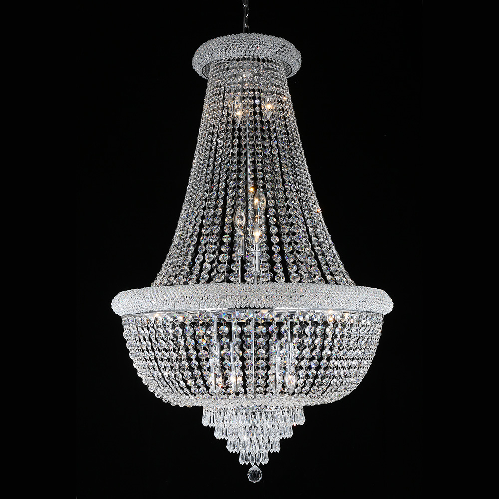 Lustre 15 lumières Transparent Ø 60x100 cm E14/max 15x40W