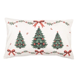 [TCH36V] Coussin rempli Beige Vert 30x50x4 cm