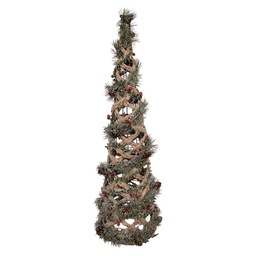 [5RO0114] Decoratie kerstboom met LED Ø 20x61 cm / 3xAA