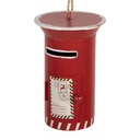 Decorative pendant Mailbox Red White Ø 7x11 cm