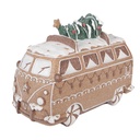 Clayre & Eef Image de décoration Bus 26x13x19 cm Marron Plastique
