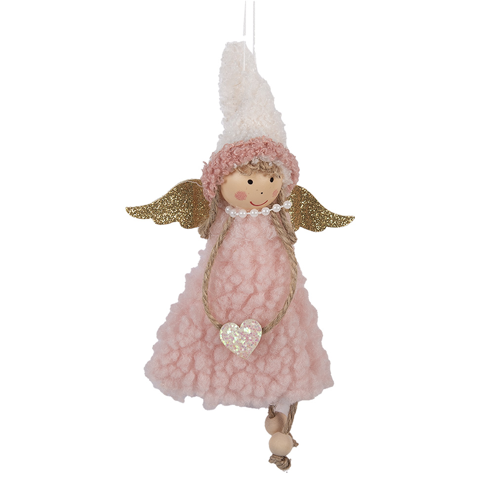 Anhänger Engel Rosa Weiß 10x3x20 cm