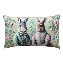 [KG036.029] Cushion filled Green Brown 35x50x4 cm