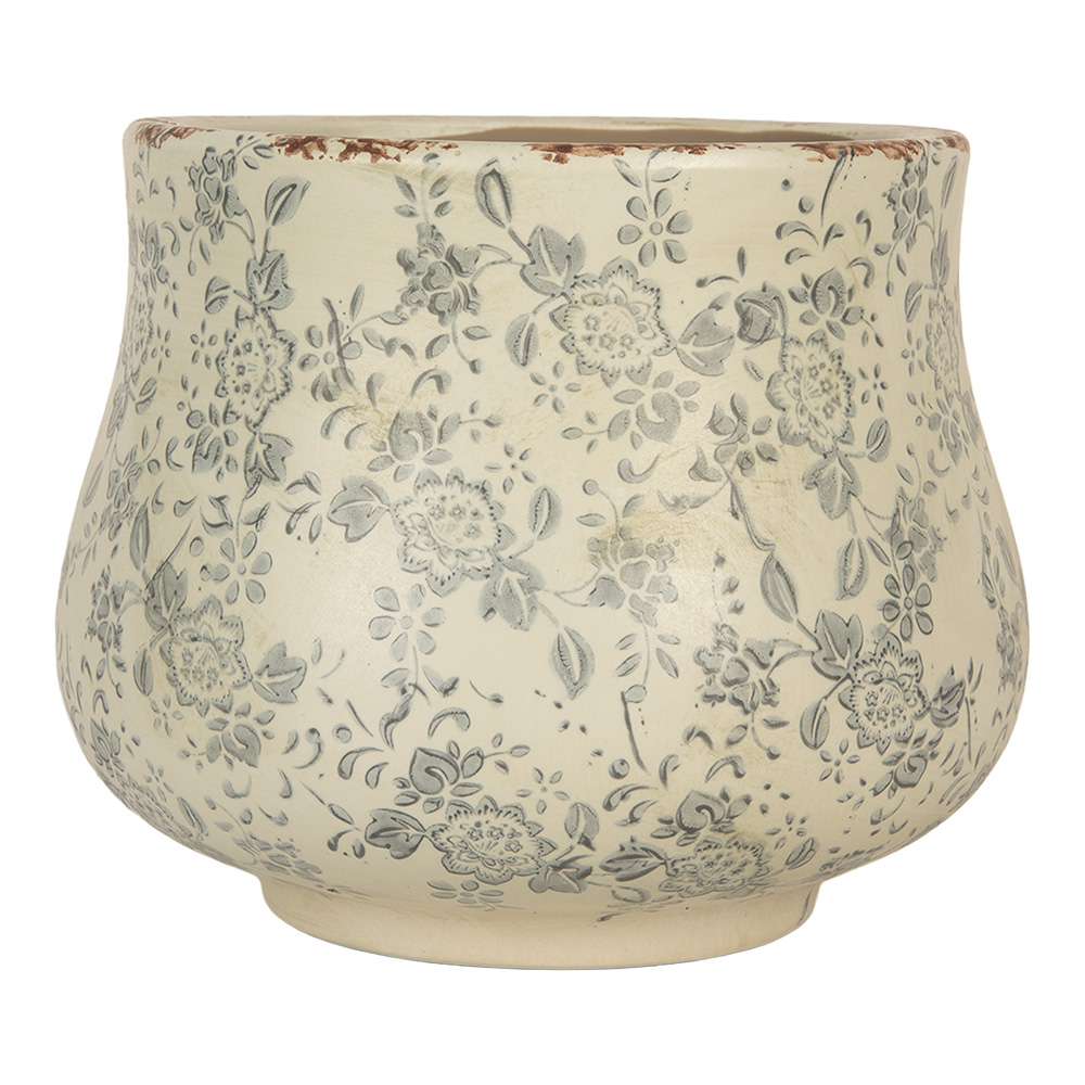 Pot de fleurs d'intérieur Beige Vert Ø 21x17 cm