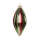 Christmas Bauble Red Green Ø 6x13 cm