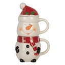 Tazza con Coperchio Bianco Rosso 13x9x22 cm / 300 ml / 375 ml
