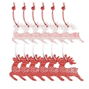 Anhänger Rentier Rot Weiß 13x13x1 cm (12)