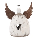 Christmas Decoration Angel White Brown 19x6x21 cm