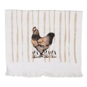 Guest Towel White Brown 40x66 cm