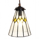Pendant Lamp Tiffany White, Yellow Ø 15x115 cm E14/max 1x40W