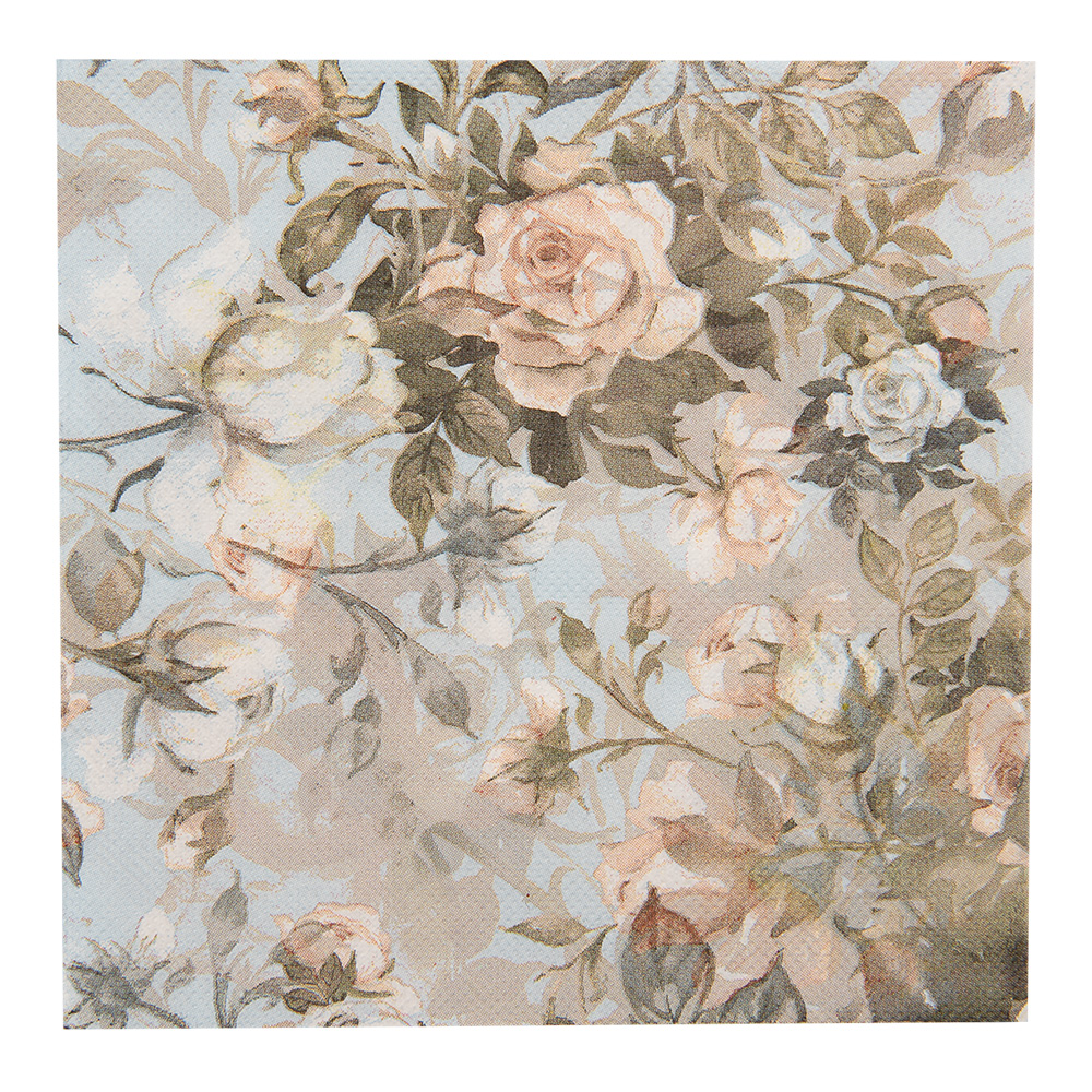 Papierservietten Blau Beige 33x33 cm (20)