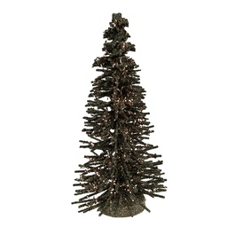 [66318GR] Décoration Arbre de Noël Vert Couleiur or Ø 14x25 cm