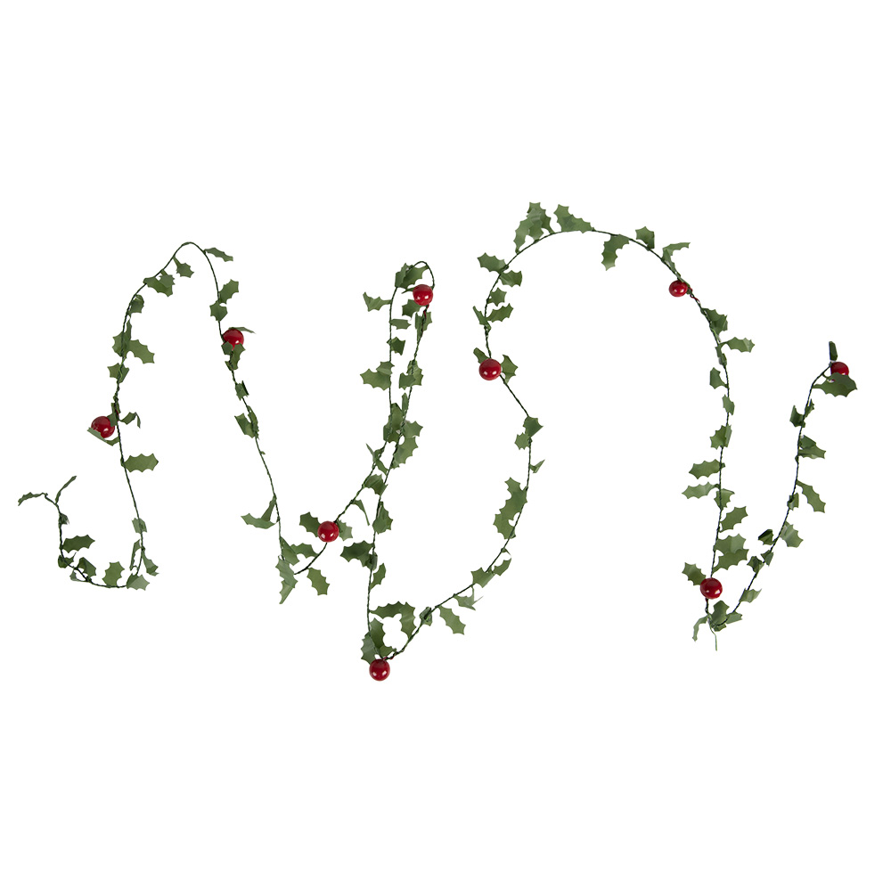 Dekoration girlande Weihnachten Grün Rot 300 cm
