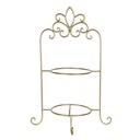 Cake Stand for 2 Plates Gold 38x30x57 cm
