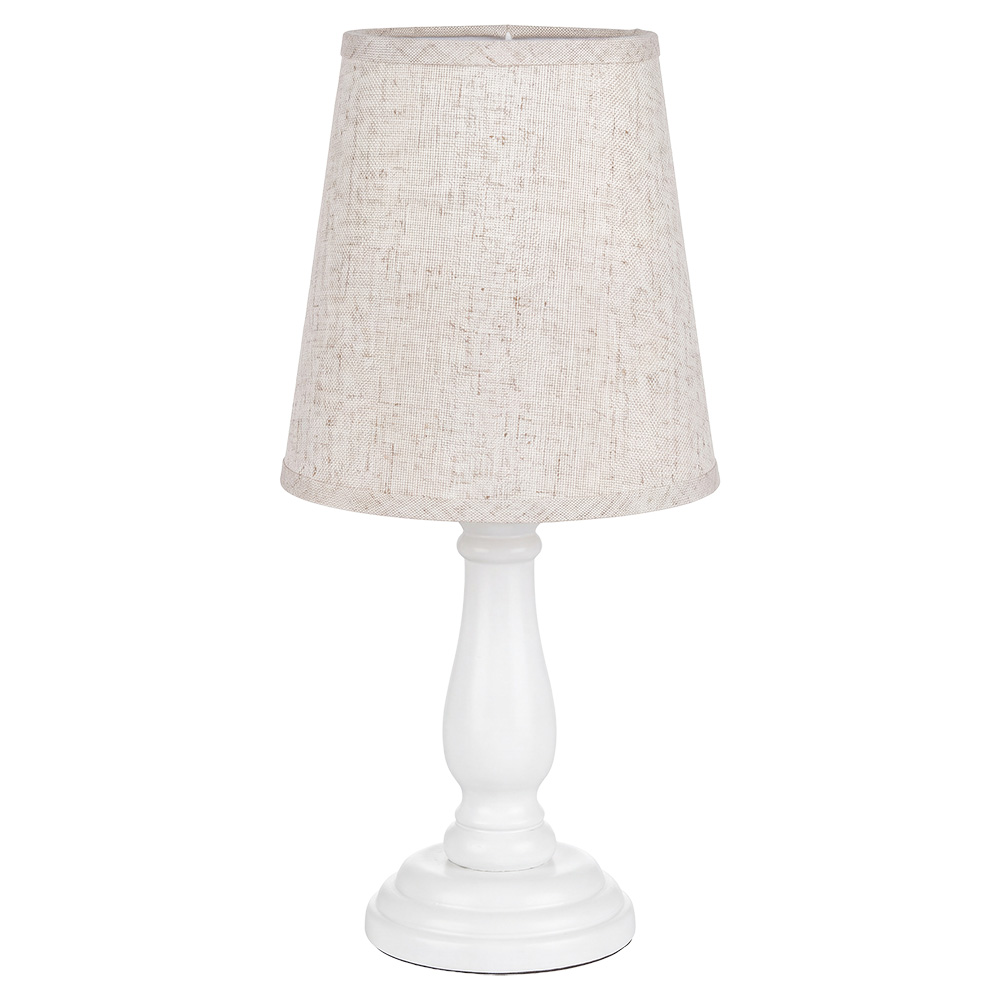 Lampada da Tavolo Bianco Beige 13x13x32 cm E14/max 1x40W