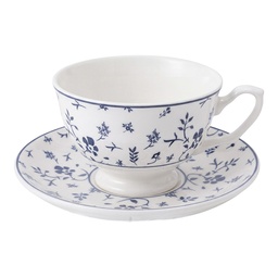 [6CEKS0150] Tasse et soucoupe Blanc Bleu