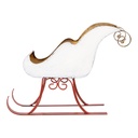 Décoration de Noël Traîneau Blanc Couleur or 38x15x28 cm
