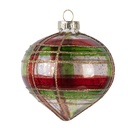 Weihnachtskugel Rot Goldfarbig Ø 8x8 cm