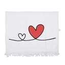 Guest Towel White Red 40x66 cm